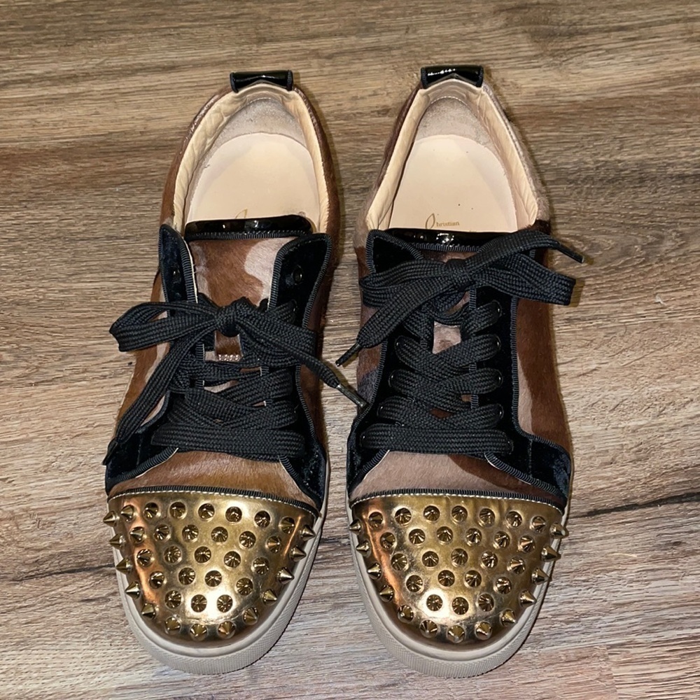 Christian Louboutin studded camouflage sneakers size - 39.5
